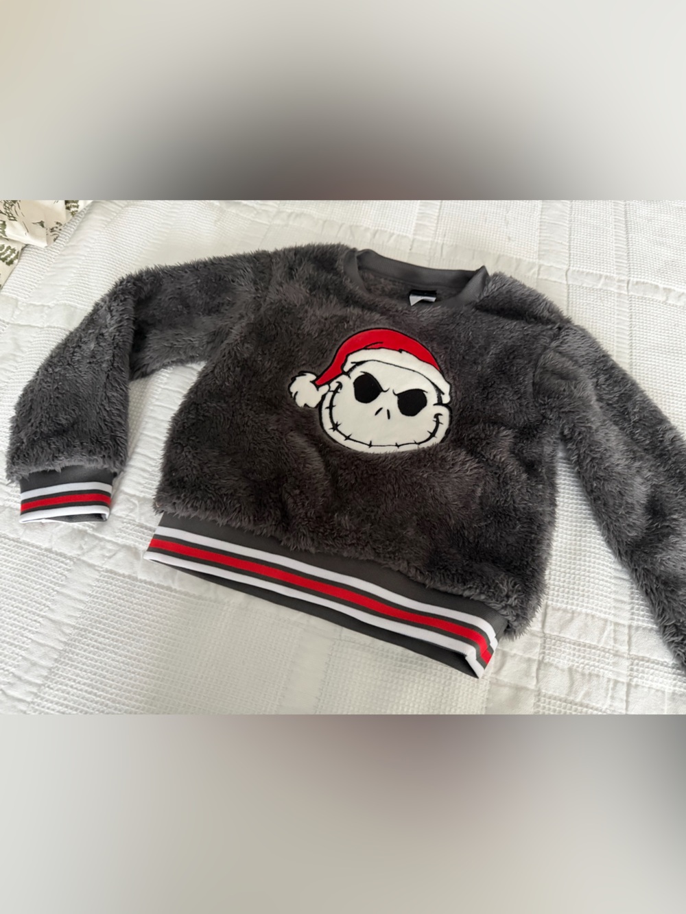 Disney Nightmare Before Christmas Jack Skellington Sherpa Pullover NWT 4T - Picture 2 of 7